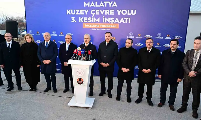 Bakan Uraloğlu, Malatya Kuzey Çevre Yolu şantiyesinde inceleme yaptı