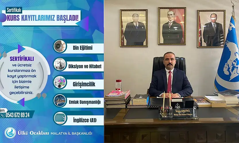 Ülkü Ocakları Malatya İl Başkanlığı Sertifikalı Kurs Programlarına Devam Ediyor