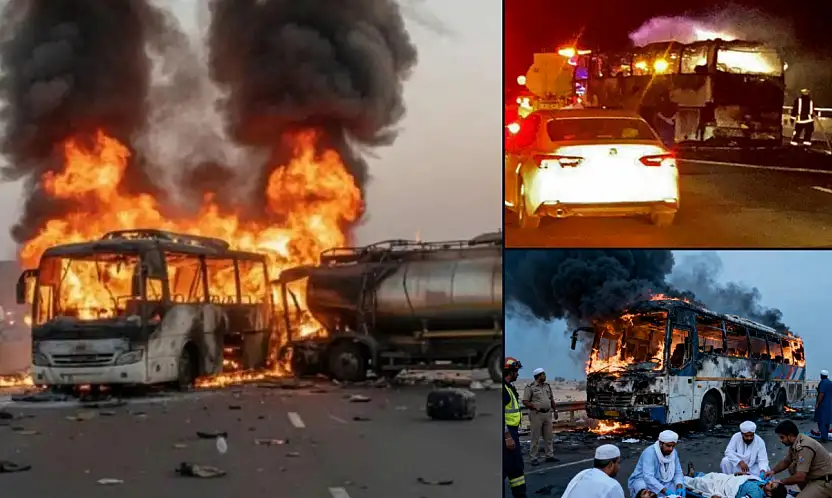 Umre Kafilesinde Korkunç Kaza 42 Ölü